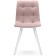 Stool on a metal frame chilli metal/velor, white/pink 43.5x50x87.5 cm