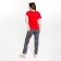 Female set (T -shirt/pants), red/butterfly color, size 52