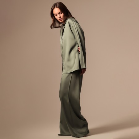 Home suit (shirt and trousers) SL Home p. XL, green-6