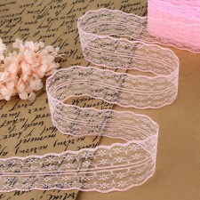 Capricon lace, 45 mm × 10 ± 1 m, pink color