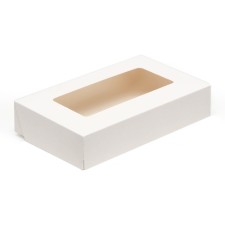 Container for removal, with a window, white, 20 x 12 x 4 cm, set 10 pcs.