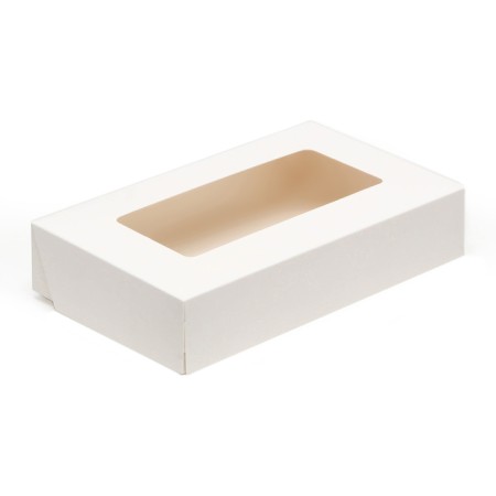 Container for removal, with a window, white, 20 x 12 x 4 cm, set 10 pcs.