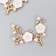 Decor for creativity Metal "Flower branch" pearls, rhinestones, gold 3.5x4 cm
