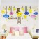 Interior stickers "stars", children's, decor on the wall, panel 120 x 57 cm