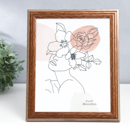 Photo frame plastic 20x25 cm "Staircase" Cinnamon 28x23 cm