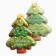 Schildik for a gift “Happy New Year!”, Ginger cookies Christmas tree, 6.3 x 8.3 cm, New Year