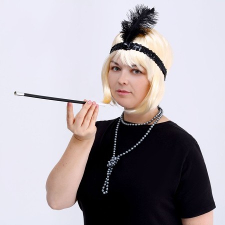 Carnival set "Gatsby party. Blonde ", wig, bandage, beads