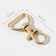 Metal carbine, 42 × 25 mm / 21 × 2.1 mm, 5 pcs, gold color