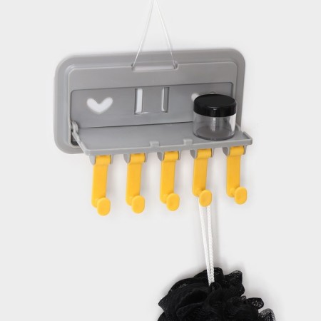 Holder for bathrooms and kitchen accessories, 17 × 7 × 11 cm, color gray color-2