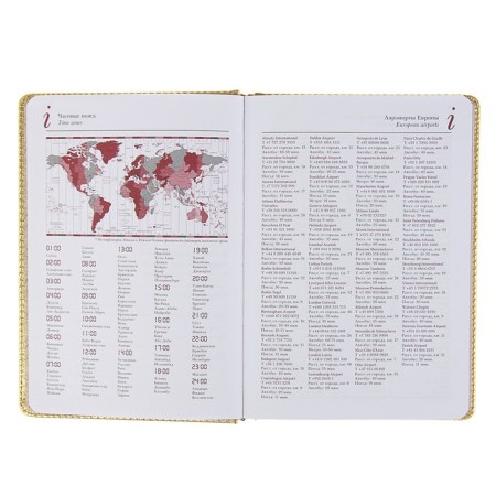 Diary of Leduced A5+, 136 sheets of Sidney Nebraska, solid cover, artificial leather, gold cut, gold-4