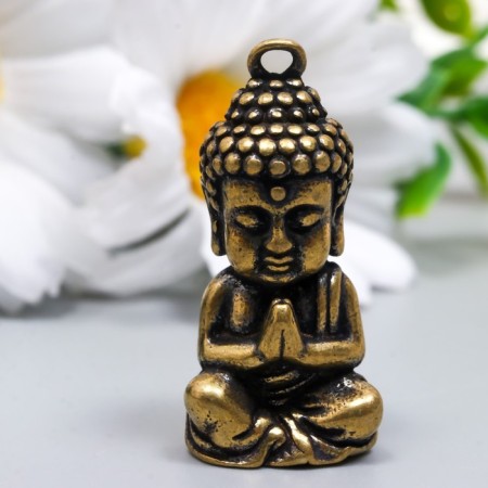 Souvenir brass "Little Buddha" 3.1x1.5 cm