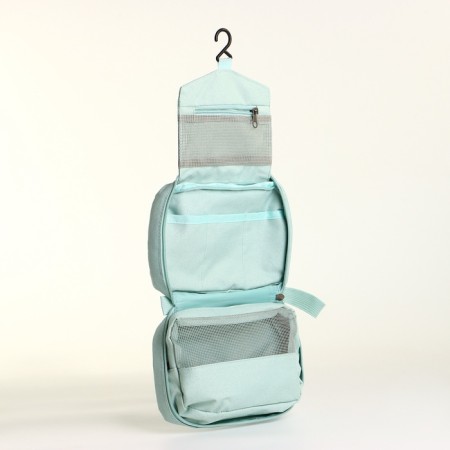 Cosmetic bag on lightning, blue color-3