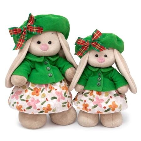 Soft toy "Bunny mi in a green jacket and take", 32 cm-3