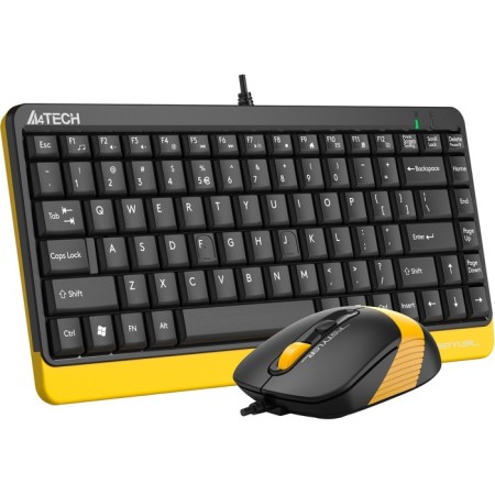 Keyboard + Mouse A4Tech FSTYLER F1110 CLAV: Black/Yellow Mouse: Black/Yellow USB Multimedia 100460-1