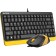 Keyboard + Mouse A4Tech FSTYLER F1110 CLAV: Black/Yellow Mouse: Black/Yellow USB Multimedia 100460