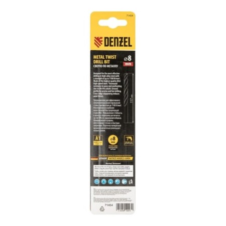 Metal drill Denzel 71454, 8 mm, HSS CO-8%-4