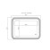 Domino Madrid mirror, size 800x600 mm, with backlight
