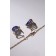 Set 3 objects: earrings, pendant, ring dimensionless "Edel" drop, blue color in gold, 45 cm