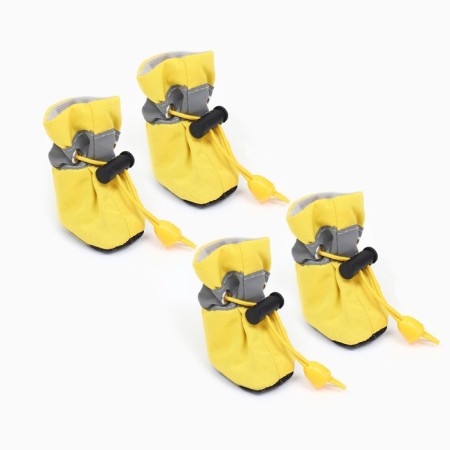 Dog boots "comfort" with weighting, set 4 pcs, size 3 (4, 5 x 3, 5 cm), yellow-5
