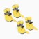 Dog boots "comfort" with weighting, set 4 pcs, size 3 (4, 5 x 3, 5 cm), yellow
