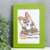 Photo frame MDF 10x15 cm, No. 6, width 18 mm, thickness 12 mm, green (plastic screen)