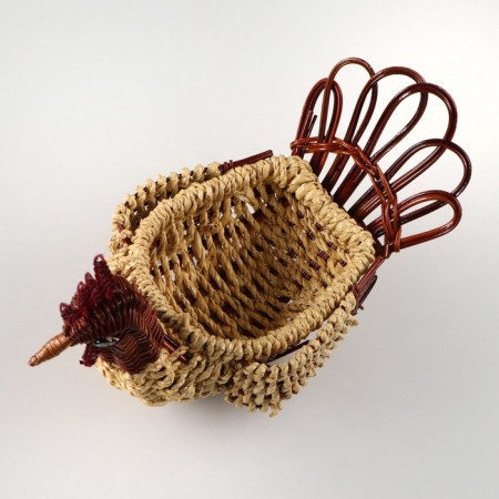 Kurochka basket, 25 x 13 x 17 cm, fern, palm sheet-2
