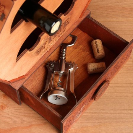 Wine mini-bar "Barrel", 27 x 29 x 22 cm.-4