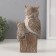 Polystone souvenir "Eagle owl with a modern podium" Bezh 11x7.3x20.5 cm