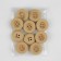 A set of buttons, 4 punctures, d = 22 mm, 10 pcs, beige color