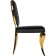 Stool on a metal frame ODDA Metal/fabric, gold/black 50.5x65x91 cm