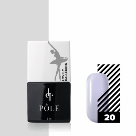 Pole Lovely Ballerina gel polish, No. 20 pale lavender, 8 ml