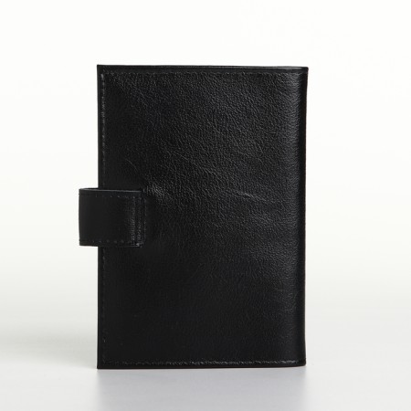 Cover for auto documents on the button, textura, black color-1