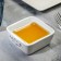 Ceramic sauce, 8.5 x 8.5 x 3.5 cm, white color