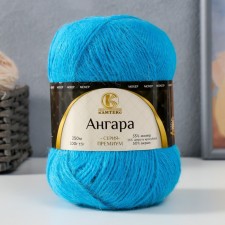 Angara yarn 35% mohair 15% wool, 50% acrylic 250m/100g (024 turquoise)