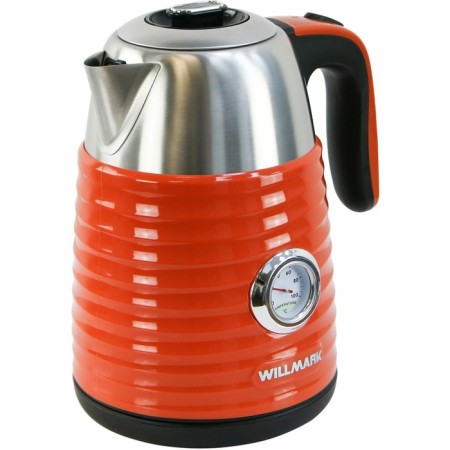 Electric kettle WillMark WEK-1738PST, Metal, 1.7 L, 2200 W, Orange