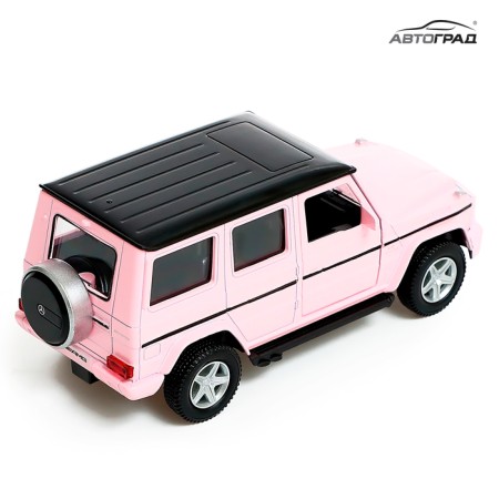 Metal Mercedes-Benz G63 AMG, 1:32, inertia, matte pink color-4