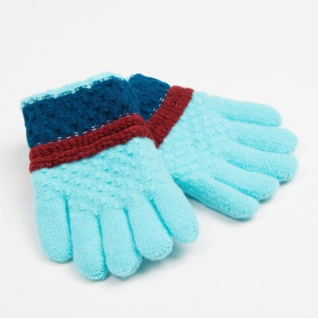 Children's gloves minku colored, col. Blue, 15 rr (15 cm)