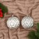 Set of balls plastic D-10 cm, 2 pcs "vintage" of the face, silver