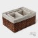 Set of storage baskets, manual weaving, 4 pcs: 19 × 15 × 14.5 - 40 × 30 × 19 cm