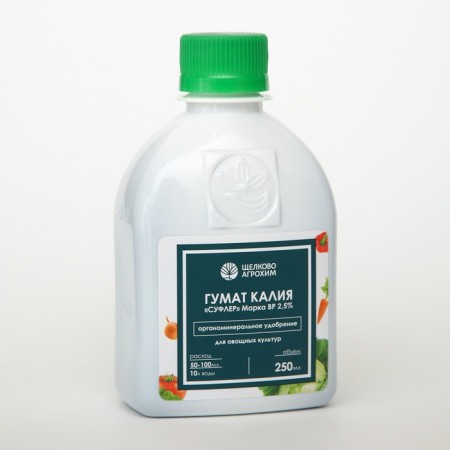 Fertilizer Organ and Mineral Humat of Potassium "Suffle", vegetables, bottle, 250 ml