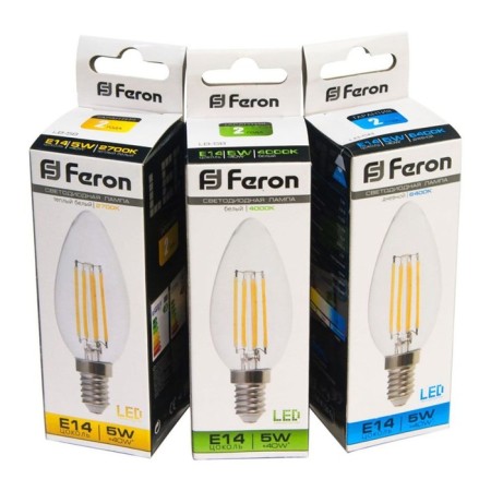 LED LED Feron, E14, 5 W, 230 V, white warm light-2