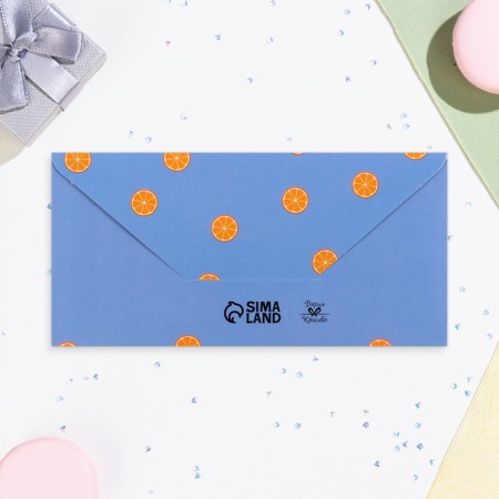 Money envelope "Happy Birthday!" Orange, 16x8 cm-2