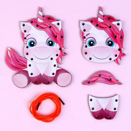 Children's lacing "Unicorn" 17 × 15 × 0.3 cm-1