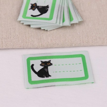 Cat patch, 5.5 × 3.2 cm, 10 pcs, green color-1
