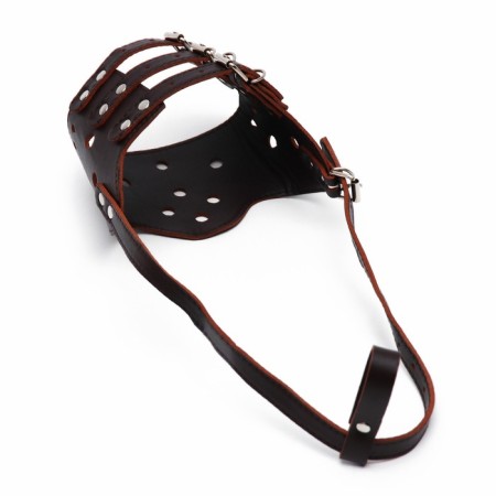 Muzzle of pressed leather adjustable, No. 5, DN 9.3 cm, ohm 32-40 cm, brown-3
