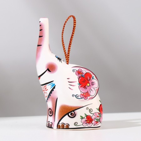 Souvenir bell "Elephant. Above the nose", 10 cm, mix-6
