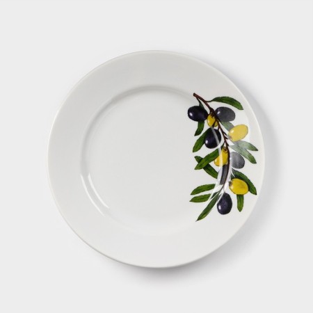 Porcelain plate "olives", d = 20 cm, white