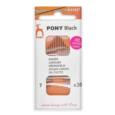 Manual needles Black Sharps, No. 7, Black, 20 pcs-2