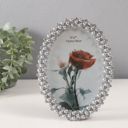 Photo frame plastic 13x18 cm "Grett" gray-blue pearls 15.3x19.5 cm