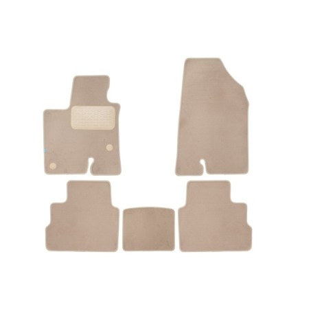 Rugs in the Premium salon for the Haval Dargo 2022-crossover, 5 pcs. (textiles, beige color)